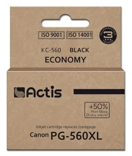 Actis KC-560 Tusz (zamiennik Canon PG-560XL; Supreme; 22 ml; czarny). Drukuje więcej o 50% względem OEM. - Tusze zamienniki - miniaturka - grafika 1