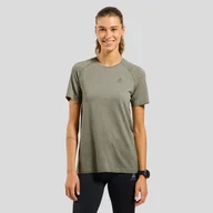 Koszulki sportowe damskie - Koszulka damska Odlo ESSENTIAL SEAMLESS T-shirt crew neck l/s - miniaturka - grafika 1