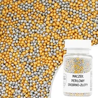 Dodatki do ciast w proszku - Posypka cukrowa MACZEK PERŁOWY SREBRNO-ZŁOTY Sweet Decor, 50 g - miniaturka - grafika 1