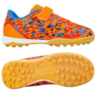 Piłka nożna - Turfy Na Rzepy Sportowe Do Gry w Piłkę Wygodne Modne Piłkarskie Dziecięce Ziren Pomarańczowe 33 - miniaturka - grafika 1