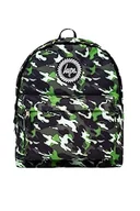 Plecaki - hype Szkoła dzień biuro podróż casual unisex dzieci chłopcy dziewczęta nastolatki mężczyźni kobiety plecaki, Czarny/zielony kamuflaż rozmycie, Jeden rozmiar, Casual - miniaturka - grafika 1