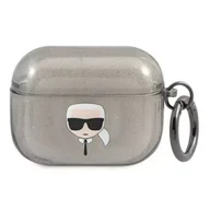 Akcesoria do słuchawek - Karl Lagerfeld KLAPUKHGK AirPods Pro cover czarny/black Glitter Karl`s Head - miniaturka - grafika 1