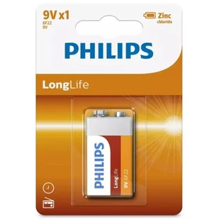 Philips 6F22L1B/10 LONGLIFE 1szt. ( idealna do zegarów, kalkulatorów, pi - Baterie i akcesoria - miniaturka - grafika 1