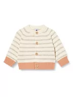 Swetry damskie - Petit Bateau Unisex dziecięcy kardigan w paski z wełny i bawełny, Marshmallow/Multico, 24 Miesi?ce - miniaturka - grafika 1