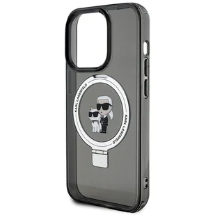 Karl Lagerfeld KLHMP15XHMRSKCK iPhone 15 Pro Max 6.7" czarny/black hardcase Ring Stand Karl&Choupettte MagSafe - Etui i futerały do telefonów - miniaturka - grafika 6