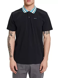 ESPRIT Męska koszula polo, 0033EE2K313, rozmiar L, 003/Black 3, L - Koszule męskie - miniaturka - grafika 1