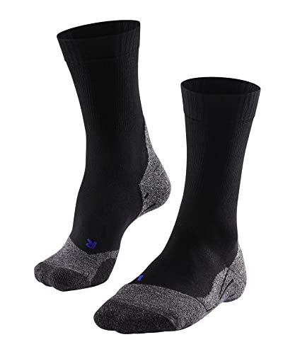 FALKE Mężczyźni Skarpety do wędrówek TK2 Explore Cool M So Oddychający I Szybkoschnący przeciw pęcherzom grube 1 Para, Czarny Black-Mix 3010, 42-43