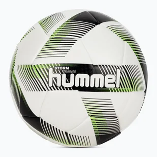 Piłka do piłki nożnej Hummel Storm Trainer FB white/black/green rozmiar 5 - Piłka nożna - miniaturka - grafika 1