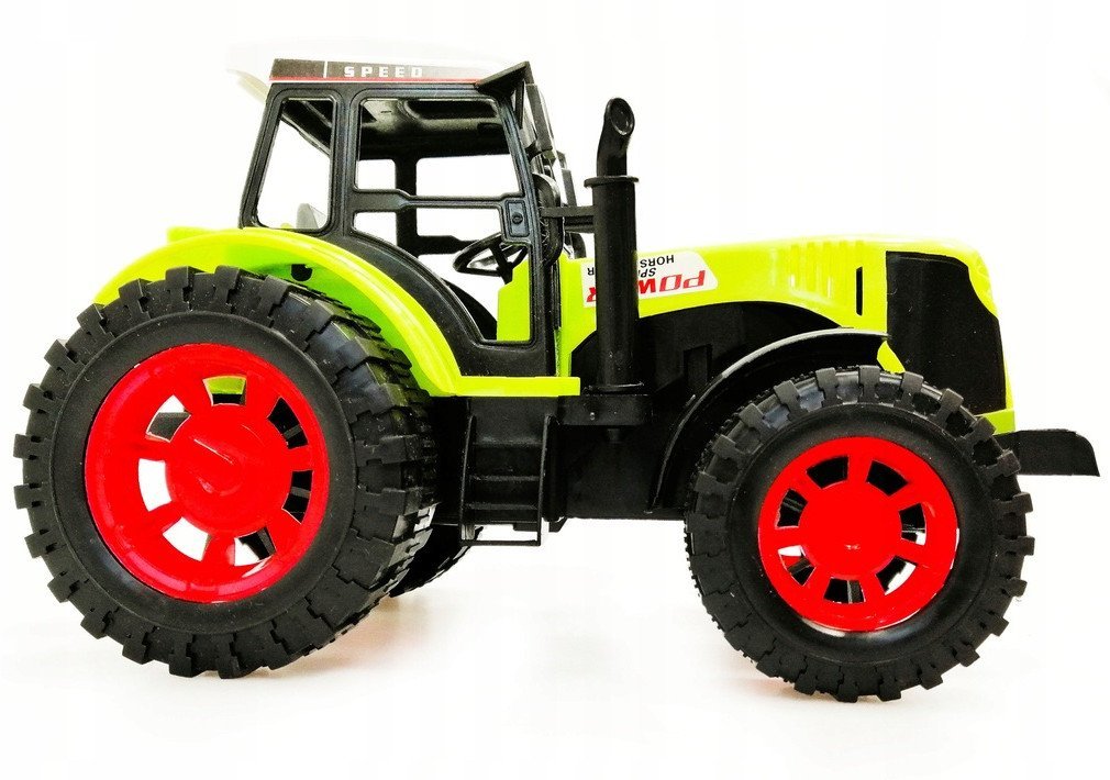DUŻY TRAKTOR Z NAPĘDEM ZIELONY 17cm FARMA