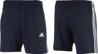 Spodnie sportowe męskie - Adidas Spodenki męskie adidas Essentials French Terry 3-Stripes granatowe IC9436 S - miniaturka - grafika 1