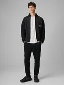 Spodnie sportowe męskie - 4F Spodnie dresowe joggery męskie - czarne XXL - miniaturka - grafika 1