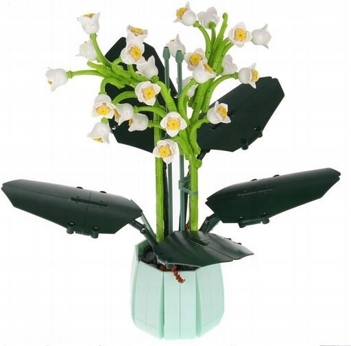 Klocki konstrukcyjne kwiaty w doniczce Dzwonkowa Orchidea 610 el. 101-2