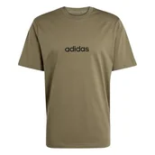 Koszulki męskie - adidas Mężczyźni ESSENTIALS LINEAR SINGLE JERSEY TEE, olive strata/black, XL - miniaturka - grafika 1