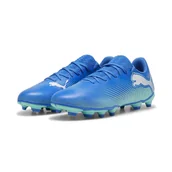 Piłka nożna - Buty piłkarskie FUTURE 7 PLAY FG/AG PUMA Hyperlink Blue Mint White Green - miniaturka - grafika 1