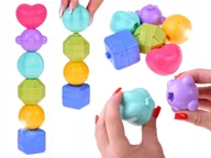 Sortery dla dzieci - Kostka edukacyjna dla malucha sorter sensoryczny kształty cymbałki ZA5278 - miniaturka - grafika 1