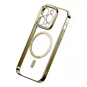 Etui i futerały do telefonów - Zestaw Etui Baseus Glitter Magnetic do iPhone 14 Pro Max (złote) + szkło hartowane + zestaw czyszczący - miniaturka - grafika 1