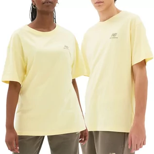 Koszulki męskie - Koszulka New Balance UT21503MZ - żółta - grafika 1