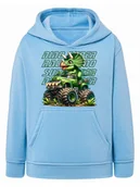 Bluzy dla chłopców - Chłopięca bluza z kapturem Dino super racer błękitna Tup Tup r.122/128 - miniaturka - grafika 1