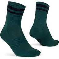 Skarpetki męskie - GripGrab GripGrab Unisex  Gripgrab oryginalne paski w stylu retro lat 70-tych XX wieku, letnie skarpety rowerowe w paski, fajne skarpety rowerowe na lato zielony S (38-41) 302012154 - miniaturka - grafika 1