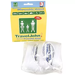 Travel John jednorazowa toaleta, pisuar dla mężczyzn, kobiet i dzieci, , 3 szt. w opakowaniu, , 66918B - Toalety turystyczne i przenośne - miniaturka - grafika 1