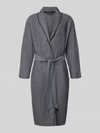 Szlafroki męskie - Szlafrok o kroju regular fit z czystej bawełny - miniaturka - grafika 1