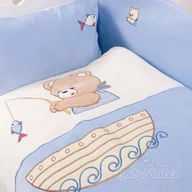 Pościel dla dzieci - Pościel 100x135 Bears misiaczki niebieska z ochraniaczem BabyMatex - miniaturka - grafika 1