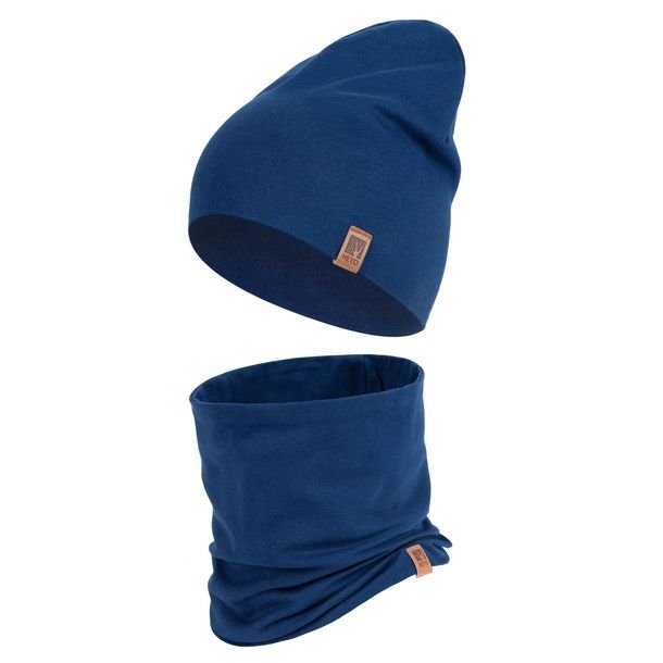 Czapka Dziecięca Jesienna Wiosenna Komin Komplet Bawełna Dla Dzieci 48-56