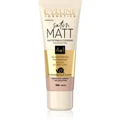Podkłady do twarzy - Eveline Satin Matt podkład 4w1104 Beige 30ml - miniaturka - grafika 1