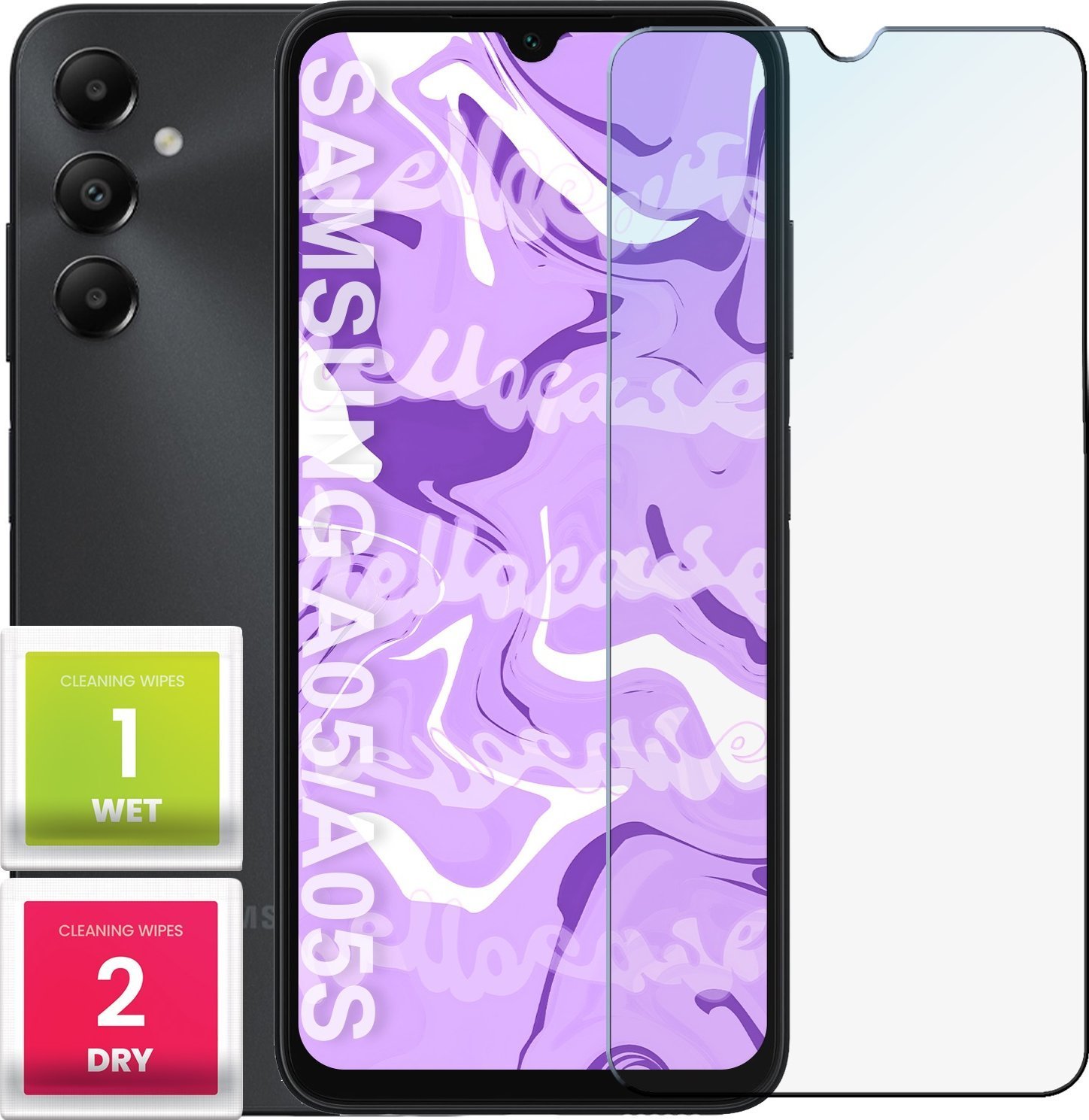 Hello Case Szkło Hartowane do Samsung Galaxy A05 / A05s szybka 9H, płaskie 2.5D