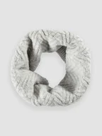 Apaszki i szaliki damskie - Szary komin z fakturą - miniaturka - grafika 1