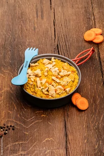 DANIE (566) KURCZAK CURRY Z RYŻEM 150G - Szybkie dania obiadowe - miniaturka - grafika 1