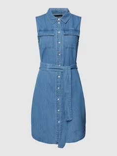 Sukienki - Sukienka jeansowa z listwą guzikową model ‘OSALINA’ - grafika 1