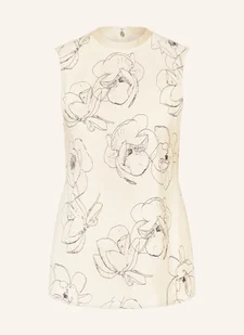 Calvin Klein Bluzka Bez Rękawów Z Satyny beige - Bluzki damskie - miniaturka - grafika 1
