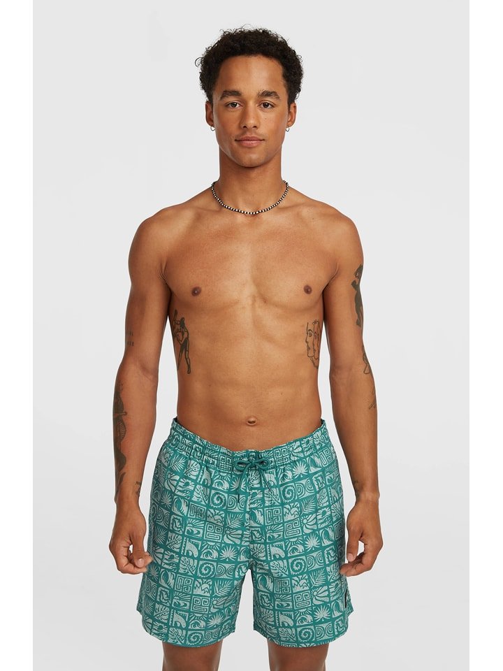 O'Neill Szorty kąpielowe w kolorze turkusowym