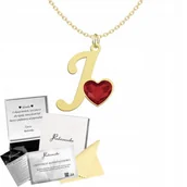 Łańcuszki - Naszyjnik z Literką J Litera Złota 925 Łańcuszek Prezent DEDYKACJA GRATIS - miniaturka - grafika 1
