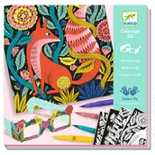 Prace ręczne dla dzieci - Djeco Kolorowanki 3D ZACZAROWANY LAS 7-13lat - miniaturka - grafika 1