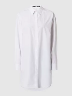Bluzki damskie - Długa bluzka z bawełny ekologicznej - grafika 1