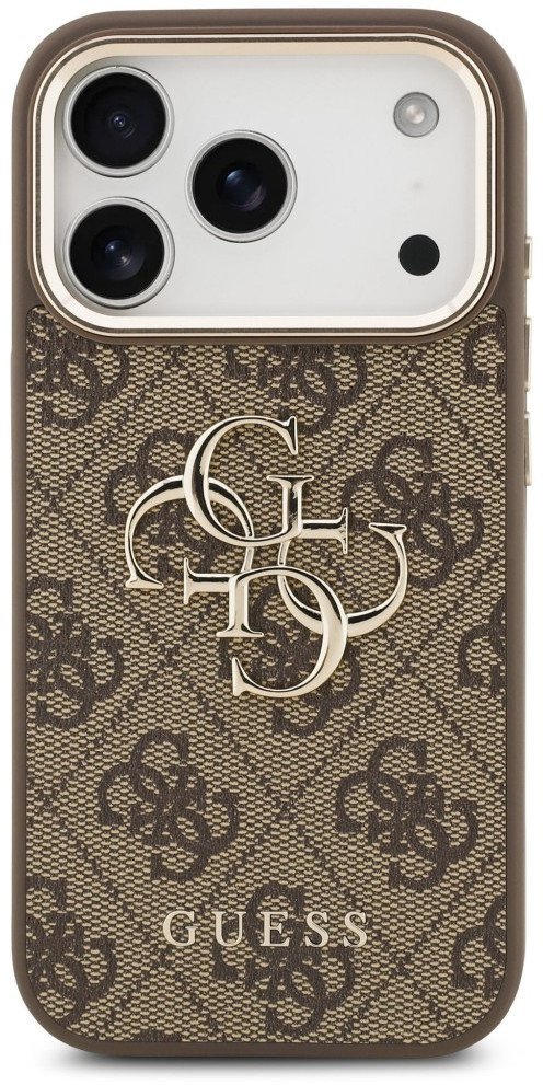 Etui Guess 4G Big 4G Classic Logo do iPhone 17 Pro brązowy złoty