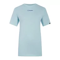 Koszulki i topy damskie - Berghaus Damska koszulka z krótkim rękawem Boyfriend Dolomites Mountain, Iced Aqua, 12 - miniaturka - grafika 1