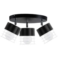 Lampy sufitowe - KET Loftowa LAMPA sufitowa  druciana OPRAWA regulowana biała czarna - miniaturka - grafika 1