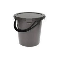 Inne artykuły do sprzątania - Wiadro z pokrywą Berry 5 l ciemnoszare - miniaturka - grafika 1