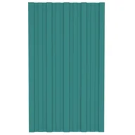 Pokrycia dachowe - shumee Panele dachowe 36 szt. stal galwanizowana zielone 80x45 cm - miniaturka - grafika 1