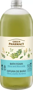 GREEN PHARMACY Pianka do kąpieli - Oliwki & Mleko Ryżowe 1000ml - Kosmetyki do kąpieli - miniaturka - grafika 1