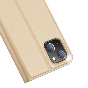 Dux Ducis Skin Pro kabura etui pokrowiec z klapką iPhone 14 Max złoty - Etui i futerały do telefonów - miniaturka - grafika 3