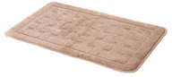 Dywaniki łazienkowe - Brązowy dywanik do łazienki w nowoczesna kratę H6-S99 - miniaturka - grafika 1
