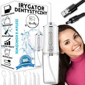Irygatory do zębów - IRYGATOR DO ZĘBÓW BEZPRZEWODOWY DENTYSTYCZNY MOCNY 8 DYSZ 3 TRYBY HEELLY - miniaturka - grafika 1