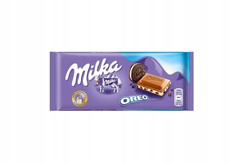 Czekolada mleczna Z KAWAŁKAMI CIASTECZEK Milka Oreo 100 g