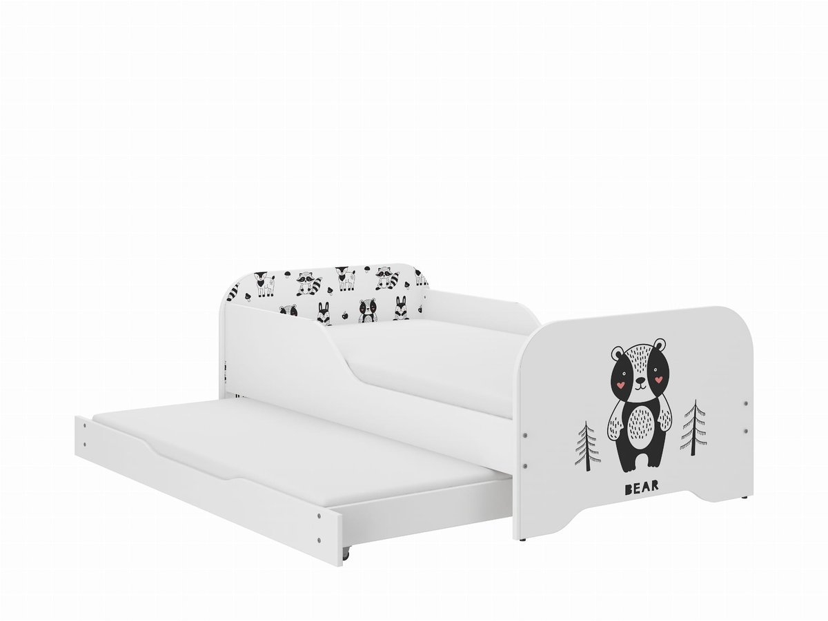 Łóżko dziecięce MIKI 160x80 BEAR z funkcją spania (1)