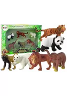 Figurki dla dzieci - Zestaw 6 Figurek Dzikie Zwierzęta Safari Figurka Tygrys Małpa Lew - miniaturka - grafika 1