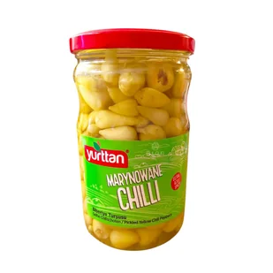 Marynowane ostre papryczki chilli tureckie YURTTAN 580g - Pasztet i przetwory mięsne - miniaturka - grafika 1